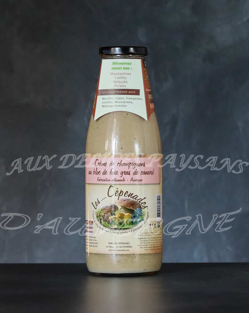 Crème de Champignons de Paris au Foie Gras